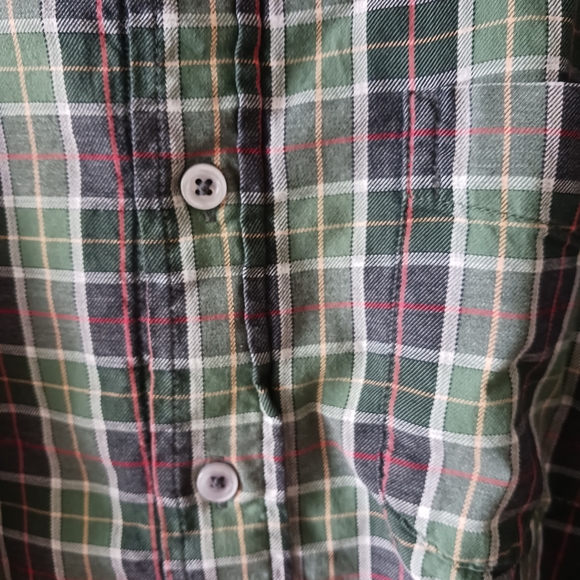 American Apparel Multicolor Plaid Casual Button Down Shirt - Picture 3 of 3